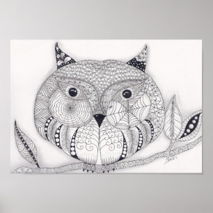 Altes Owl in voller Größe Poster