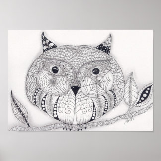 Altes Owl in voller Größe Poster