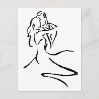Altes Paar beim Tanzen Postkarte