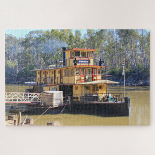 Altes Paddlesteamer, Echuca, Australien Puzzle