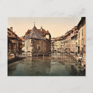 Altes Palais und Kanal, Annecy, Frankreich klassis Postkarte