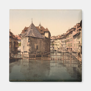 Altes Palais und Kanal, Annecy, Frankreich Magnet