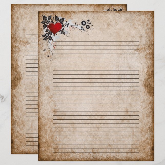 Altes Papier Brief (Vorne/Hinten)