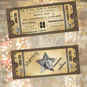 Altes Papierticket Vintage Moderne Typografie Hoch Einladung