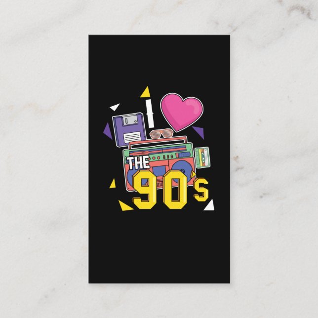 Altes Party der 90er Jahre Geboren in den 90er Jah Visitenkarte (Vorderseite)