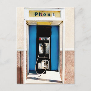 Altes Pay Phone Postkarte