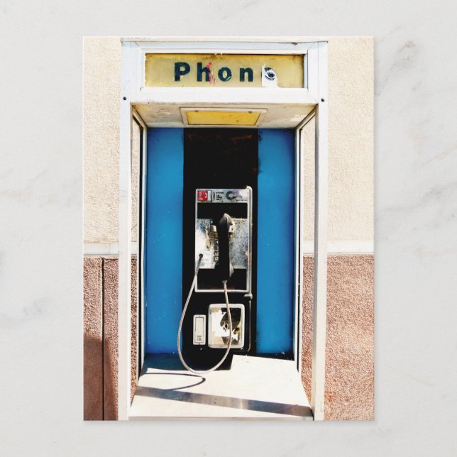 Altes Pay Phone Postkarte (Vorderseite)