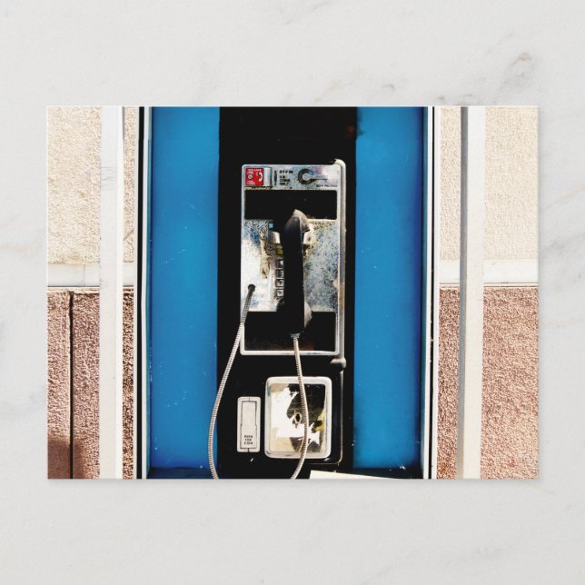 Altes Pay Phone Postkarte (Vorderseite)
