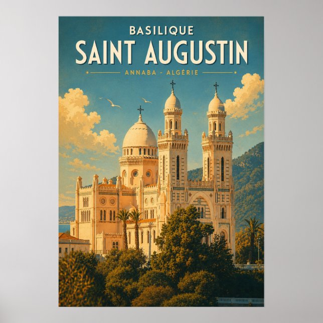 Altes Plakat Basilika Saint Augustin - Annaba (Vorne)