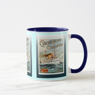 Altes Plakat, Cadbury's Schokolade, Tasse