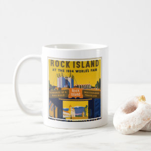 Altes Plakat für die Chicago-Weltausstellung 1933- Kaffeetasse