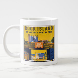 Altes Plakat für die Chicago World's Fair 1933-34 Jumbo-Tasse