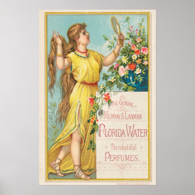 Altes Plakat für Parfümwerbung (Vorne)