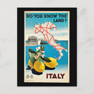 Altes Plakat, Italien, Postkarte