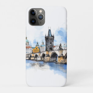 Altes Prag, Karlsbrücke Wasserfarbe Case-Mate iPhone Hülle