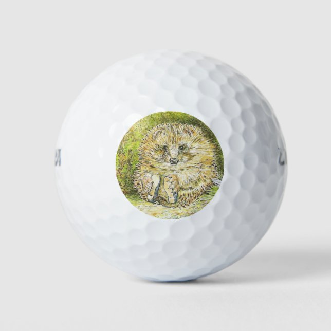 Altes Prickly Button (Igel) (von Beatrix Potter) Golfball (Vorderseite)