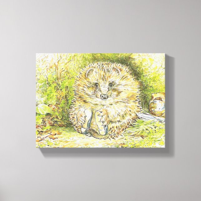 Altes Prickly Button (Igel) (von Beatrix Potter) Leinwanddruck (Vorderseite)