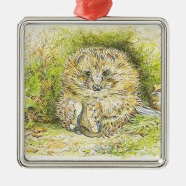 Altes Prickly Button (Igel) (von Beatrix Potter) Ornament Aus Metall