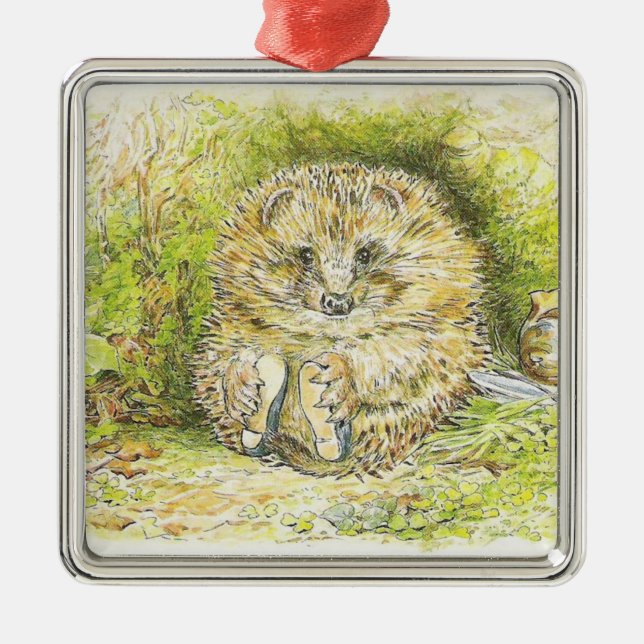 Altes Prickly Button (Igel) (von Beatrix Potter) Ornament Aus Metall (Vorne)