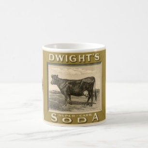 Altes Produktlabel, Dwight's Bicarbonated Soda Tasse