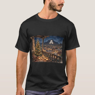 Altes Pueblo-Weihnachten-Veranda-Blick auf A Mount T-Shirt