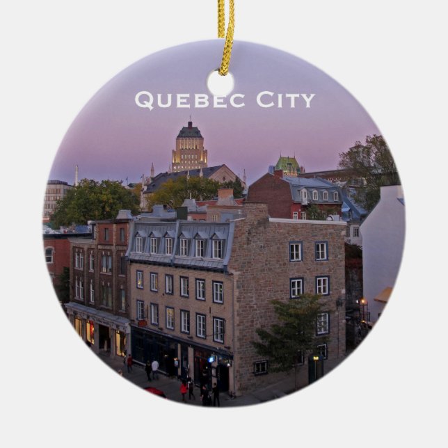 Altes Quebec Stadtbild Keramikornament (Vorne)