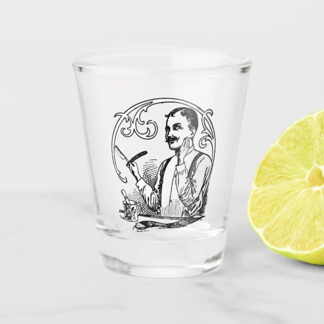 Altes Rasierglas Schnapsglas (Vorderseite)