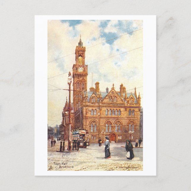 Altes Rathaus, Bradford Postkarte (Vorderseite)