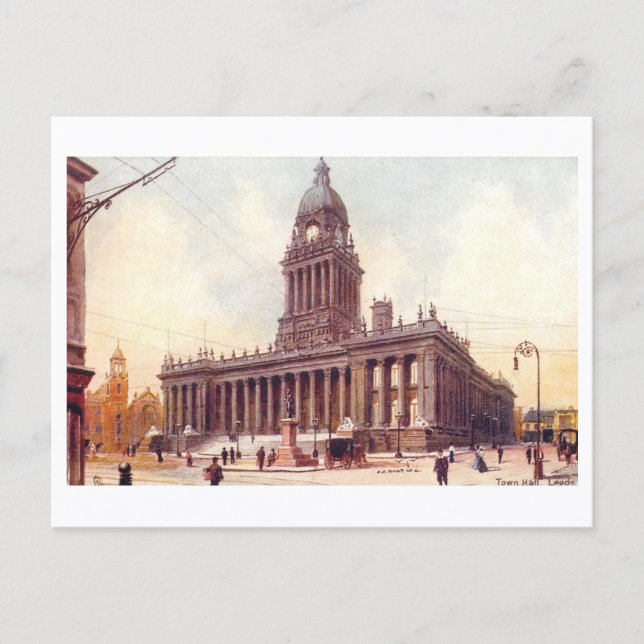 Altes Rathaus, Leeds Postkarte (Vorderseite)