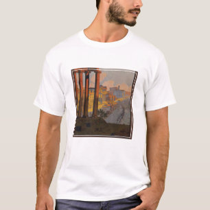 Altes Reiseplakat des römischen Forums bei Tagesan T-Shirt