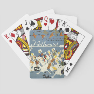 Altes Reiseplakat für die New Haven R.R. Spielkarten