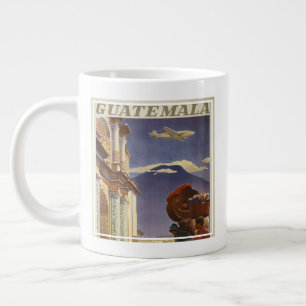 Altes Reiseplakat für Guatemala Jumbo-Tasse