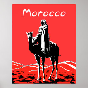 Altes Reiseplakat für Marokko Poster