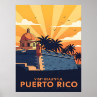 Altes Reiseplakat für Puerto Rico