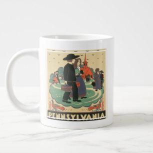 Altes Reiseplakat zur Förderung von Pennsylvania Jumbo-Tasse
