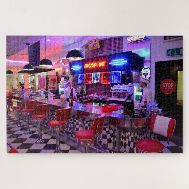 altes Restaurant-Rätsel Puzzle (Horizontal)