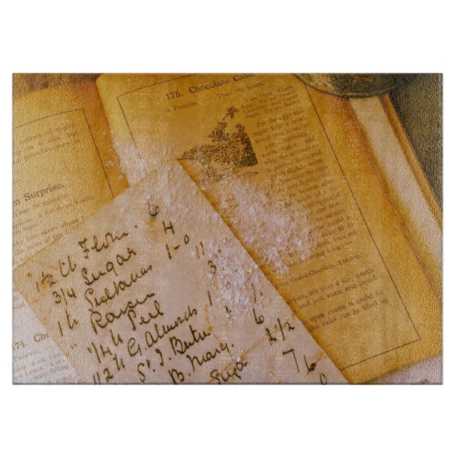 Altes Rezept-Schneidebrett Schneidebrett (Vorderseite)