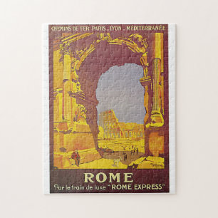 Altes Rom mit dem Zug Reise Werbung Puzzle