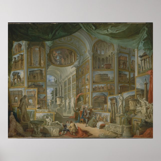 Altes Rom von Giovanni Paolo Panini Print Poster (Vorne)