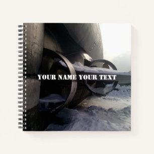 Altes rostes U-Boot Notizbuch