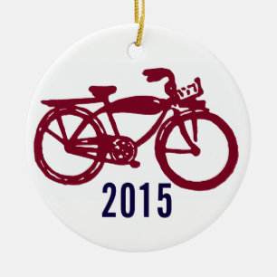 Altes rotes Fahrrad benutzerdefiniertes Ornament