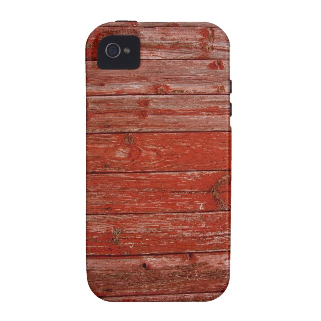 Altes rotes Holz Case-Mate iPhone Hülle (Rückseite)
