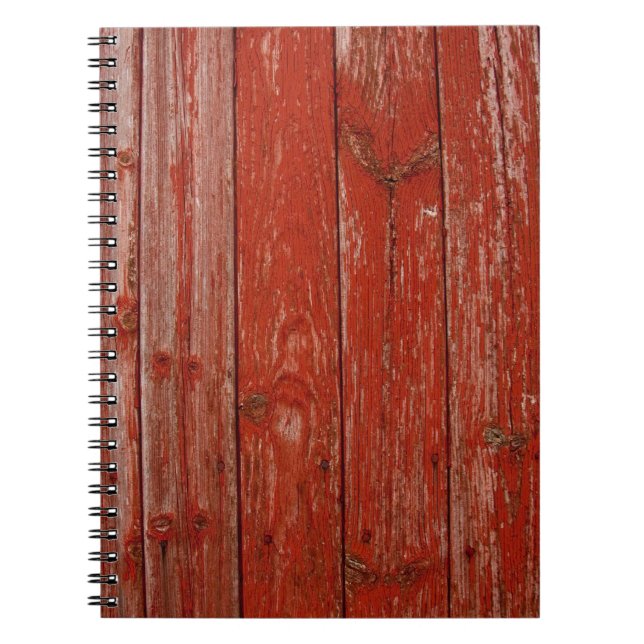 Altes rotes Holz Notizblock (Vorderseite)