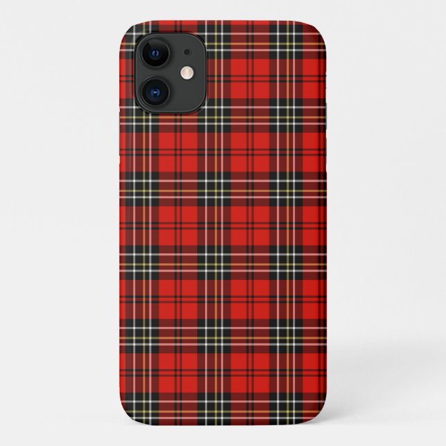 Altes rotes Karomuster Case-Mate iPhone Hülle (Rückseite)