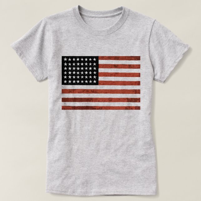 Altes Ruhm-amerikanische Flaggen-T-Shirt T-Shirt (Design vorne)