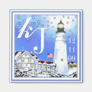 Altes Ruhm-Fliegen hell an Portlandhauptlicht Magnet