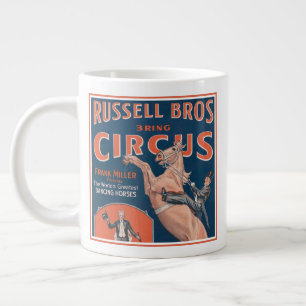 Altes Russell Brothers Zirkusposter. Jumbo-Tasse