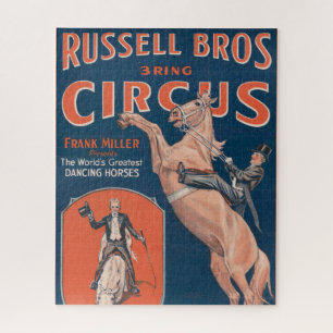 Altes Russell Brothers Zirkusposter. Puzzle