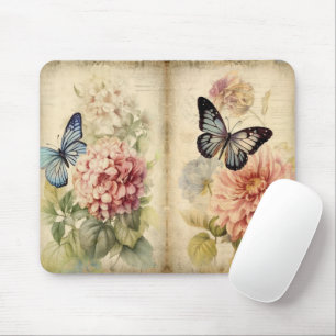 Altes rustikales Scrapbook-Hintergrundpapier-Maler Mousepad