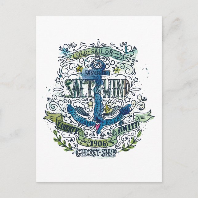 Altes Sailor Anchor Poster Postkarte (Vorderseite)